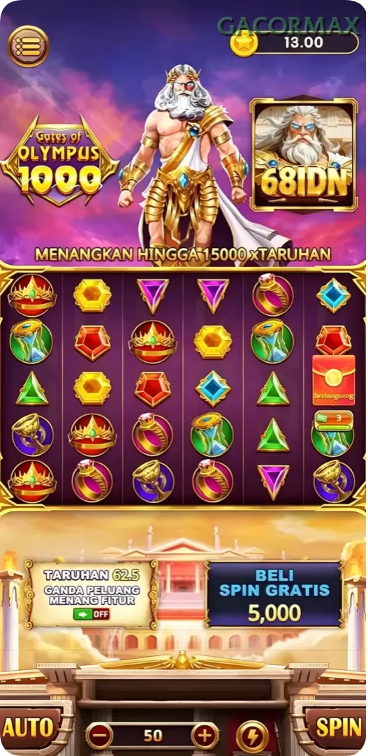Cuplikan layar GADAITOTO — menu navigasi