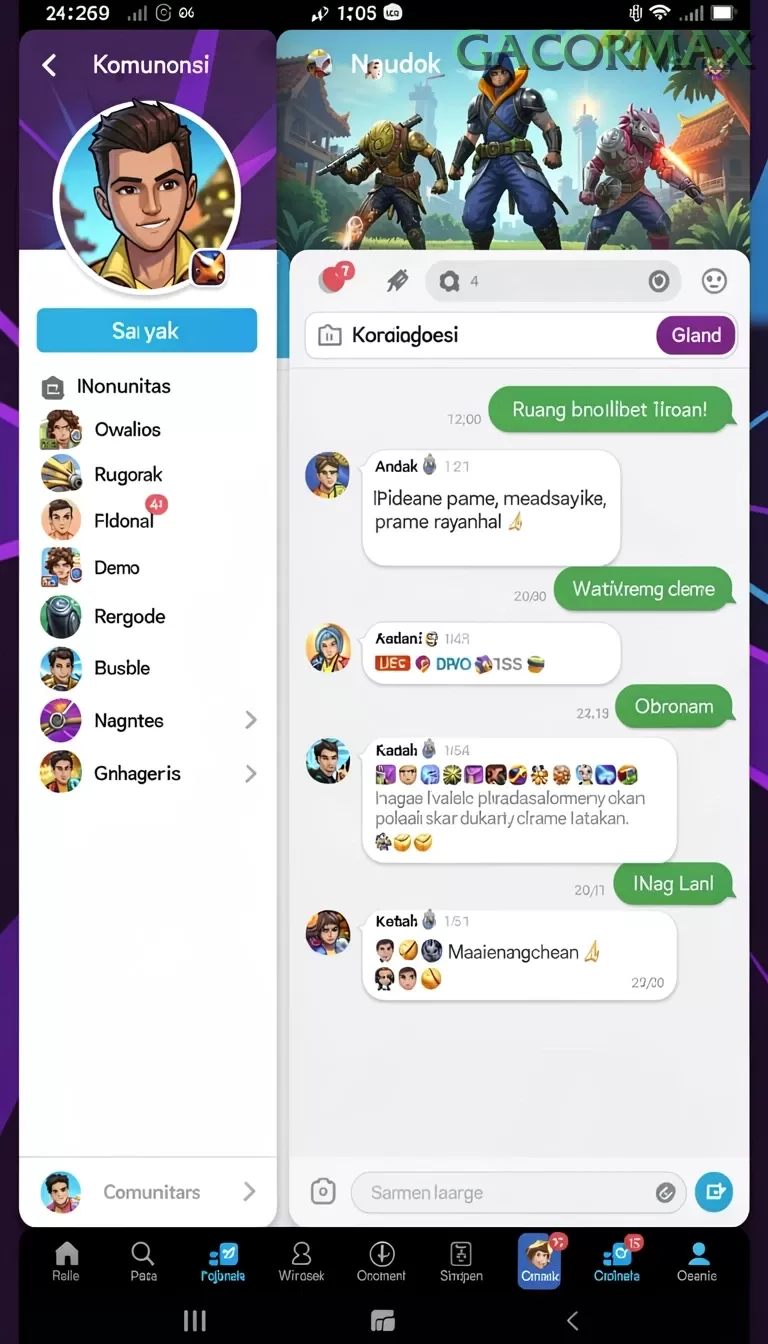 Cuplikan layar 7777W — aktivitas