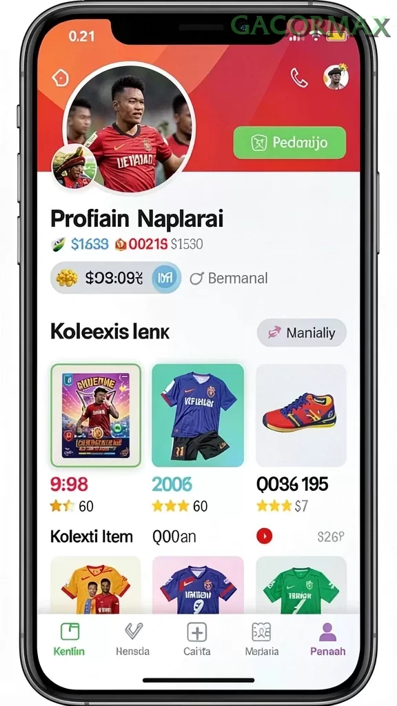 Cuplikan layar 7777W — menu navigasi